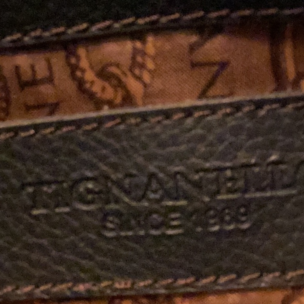 Elegant Navy Blue Leather Tignanello  Shoulder Bag - Picture 6 of 7